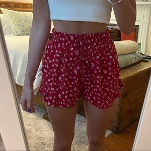 Hollister Flowy stretch band high waisted shorts